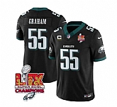 Men & Women & Youth Philadelphia Eagles #55 Brandon Graham Black 2025 Eagles Logo Super Bowl LIX Patch And 4-Star C Patch New F.U.S.E. Vapor Limited Stitched Jersey Dzhi,baseball caps,new era cap wholesale,wholesale hats